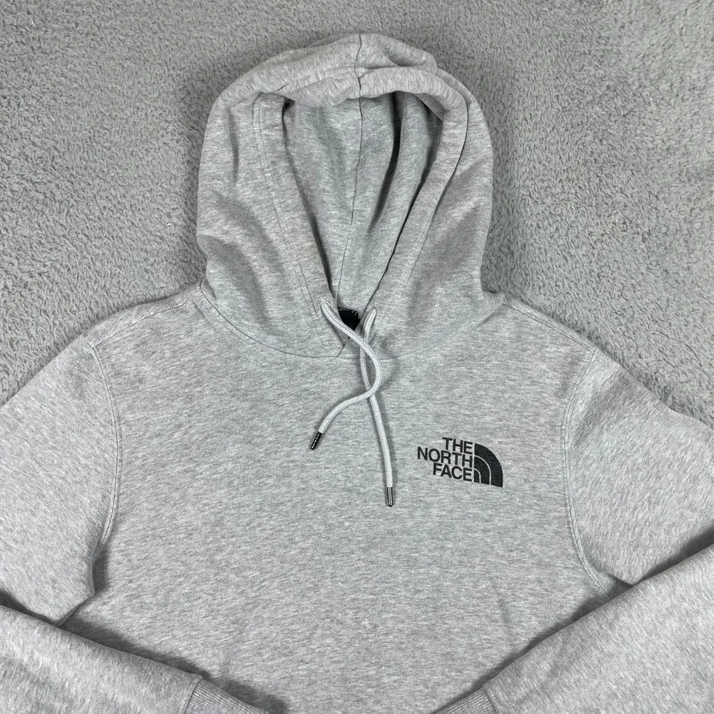 The North Face Box Logo Pullover Hoodie Mens Medium Gray Camo Graphic Fleece